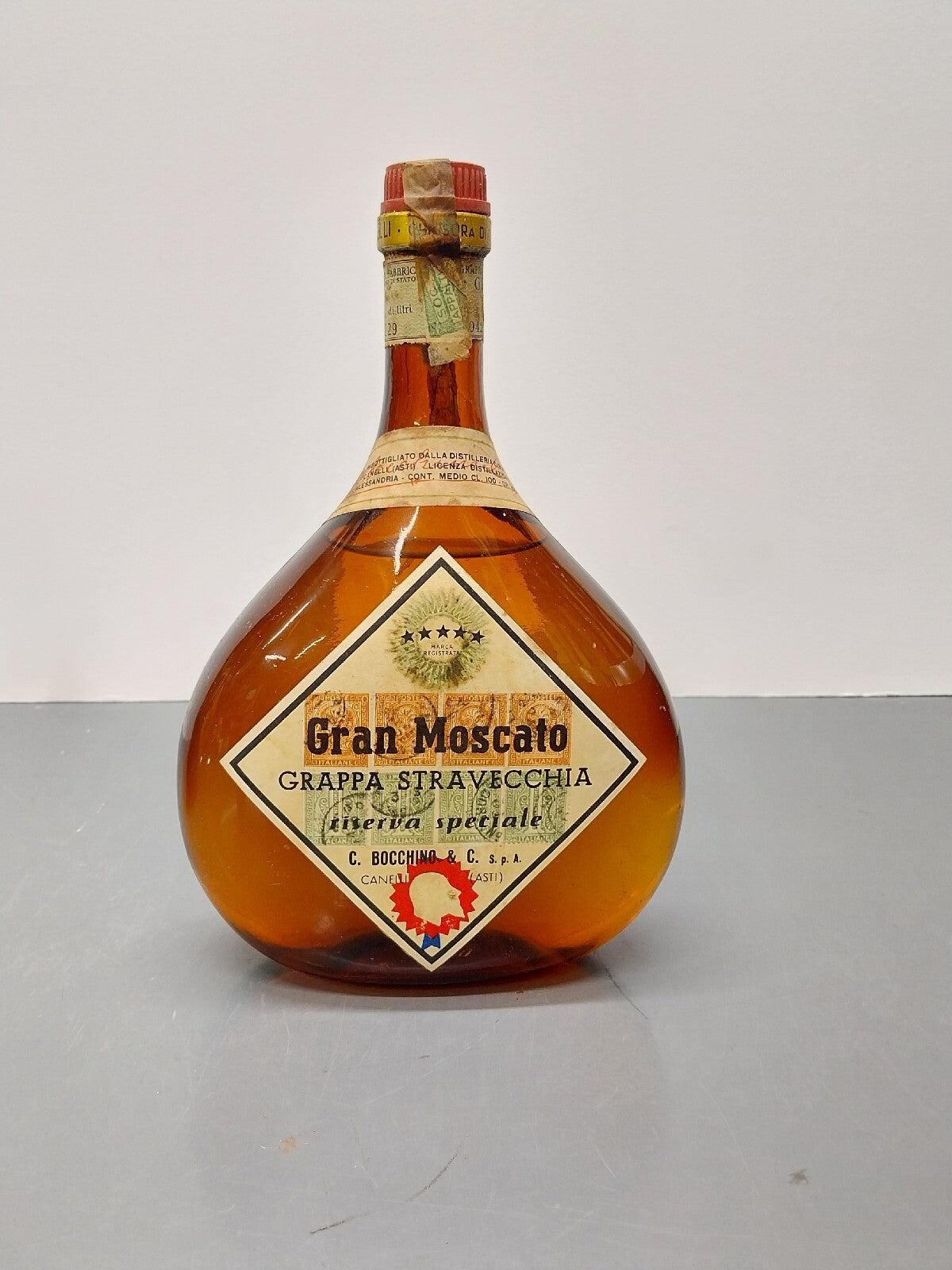 Grappa Bocchino Stravecchia Gran Moscato Riserva Speciale 1950s - 100 cl