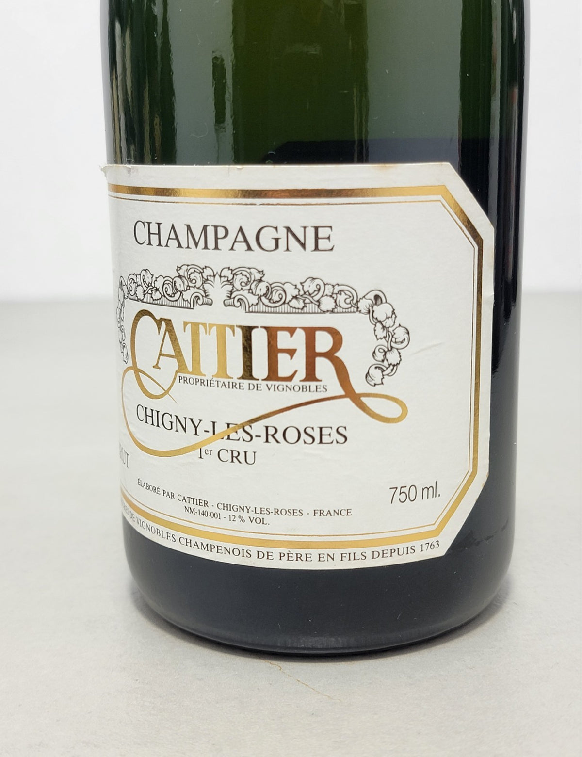 Champagne Cattier 1990s 1er Cru  Chigny Les Roses bott.. 75 cl  12%