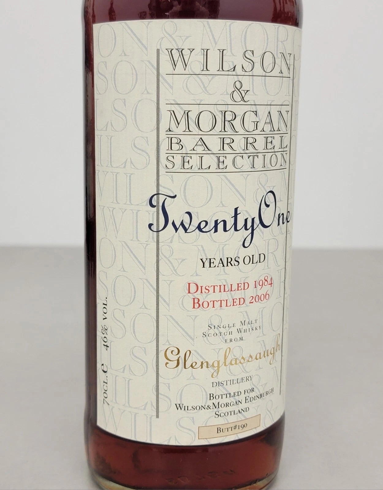 Whisky Glenglassaugh 21 years 1984 Imbottigliato 2006 Wilson & Morgan 70 cl 46%