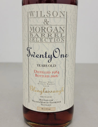 Whisky Glenglassaugh 21 years 1984 Imbottigliato 2006 Wilson & Morgan 70 cl 46%