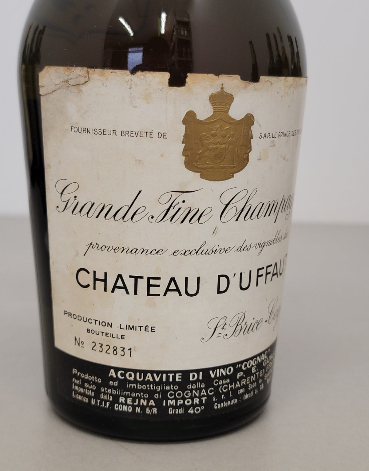Cognac Chateau d'Uffaut Grande Fine Champagne 1960s - 73 cl