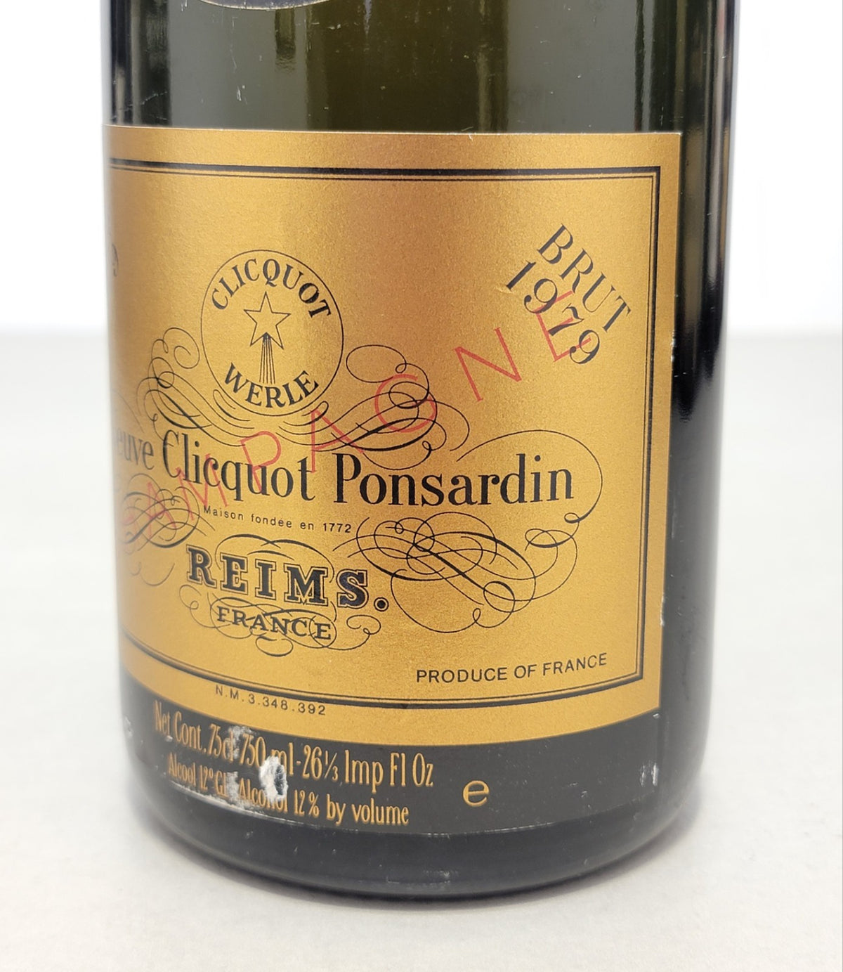 Veuve Clicquot Ponsardin Carte Or 1979 Bicentenaire Champagne - 75 cl