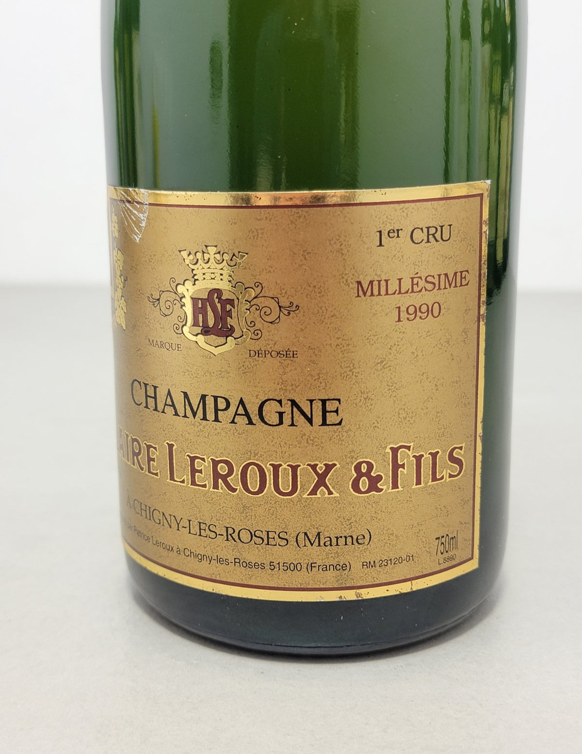 Champagne Hilaire Leroux 1990 1er Cru Millésime Brut - 75 cl