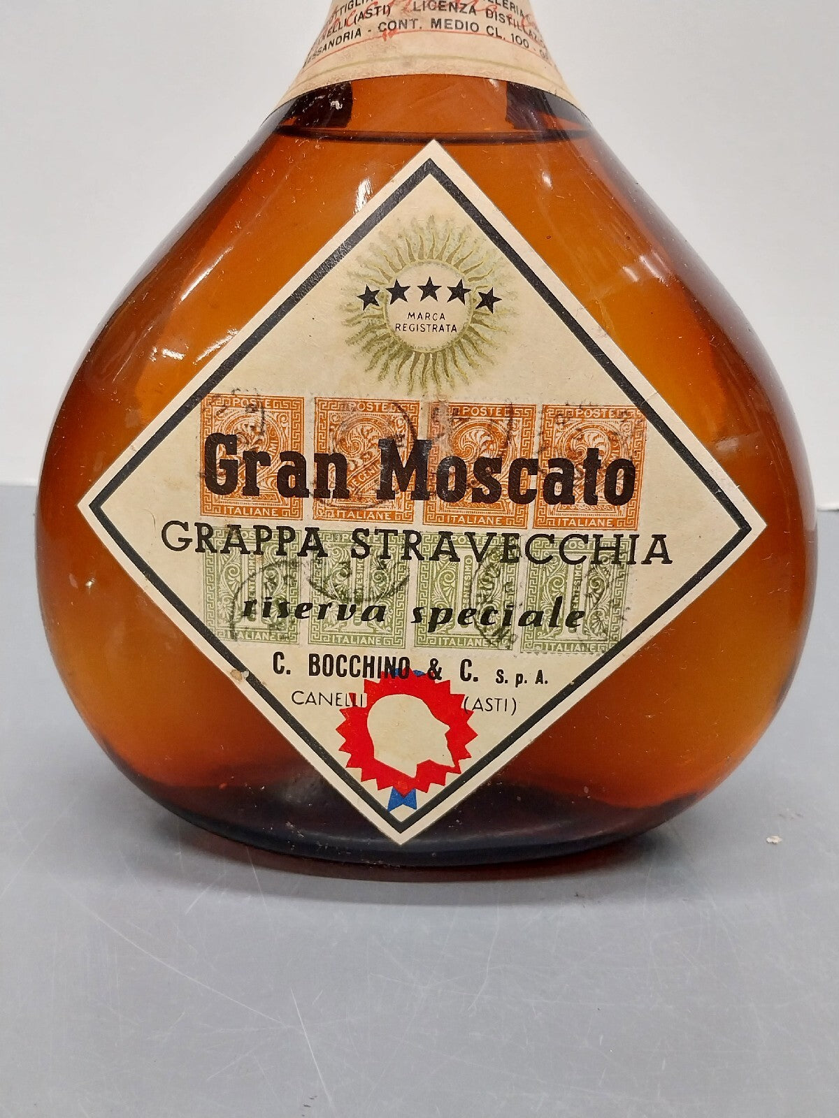 Grappa Bocchino Stravecchia Gran Moscato Riserva Speciale 1950s - 100 cl
