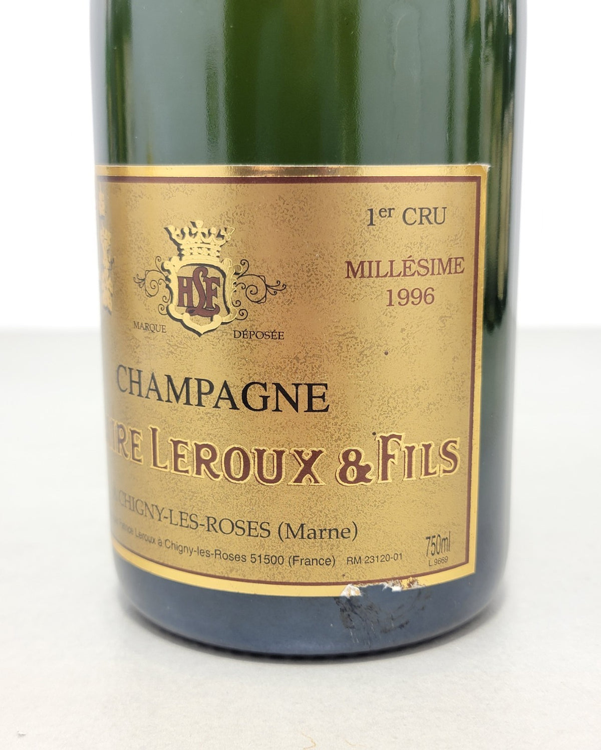 Champagne Hilaire Leroux 1996 1er Cru Millésime Brut - 75 cl